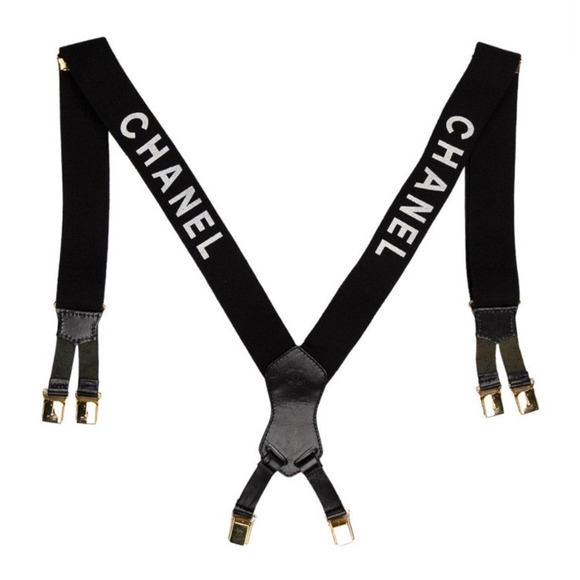 CHANEL logo suspenders